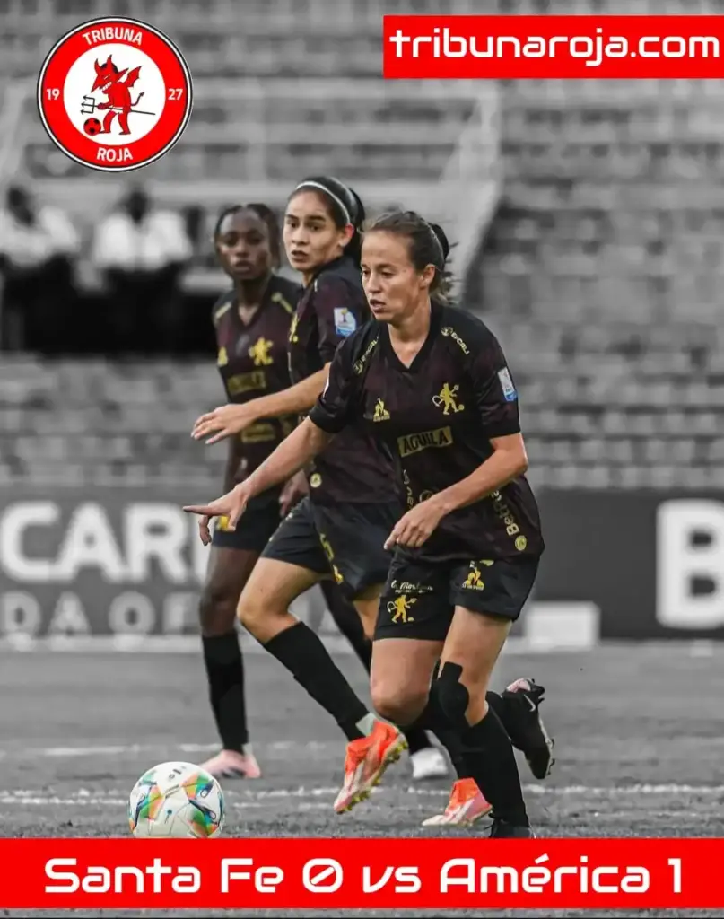 Santa Fe 0 vs América 1, por la tercera fecha del cuadrangular B, 13-08-2025 de la Liga Betplay Femenina
