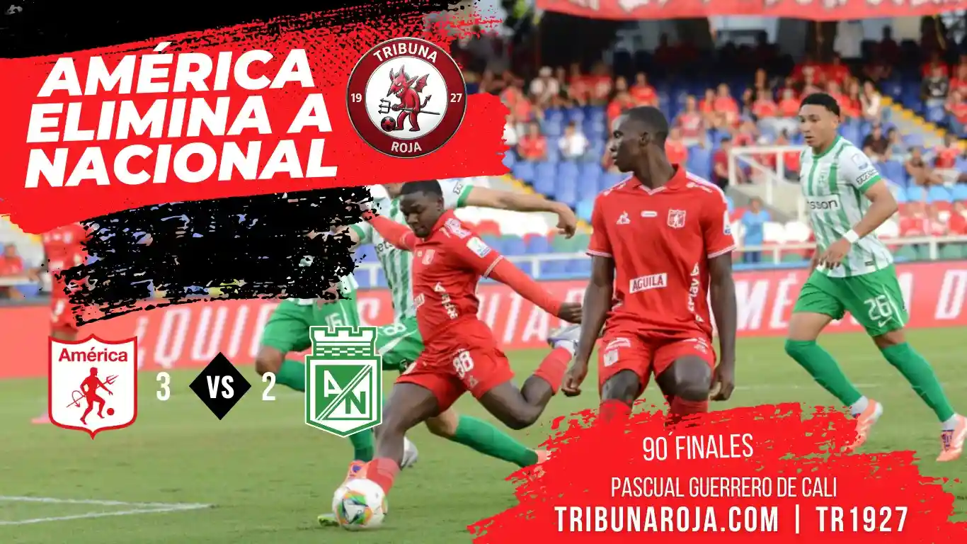 América de Cali vs Atlético Nacional 2025. Dylan Borrero